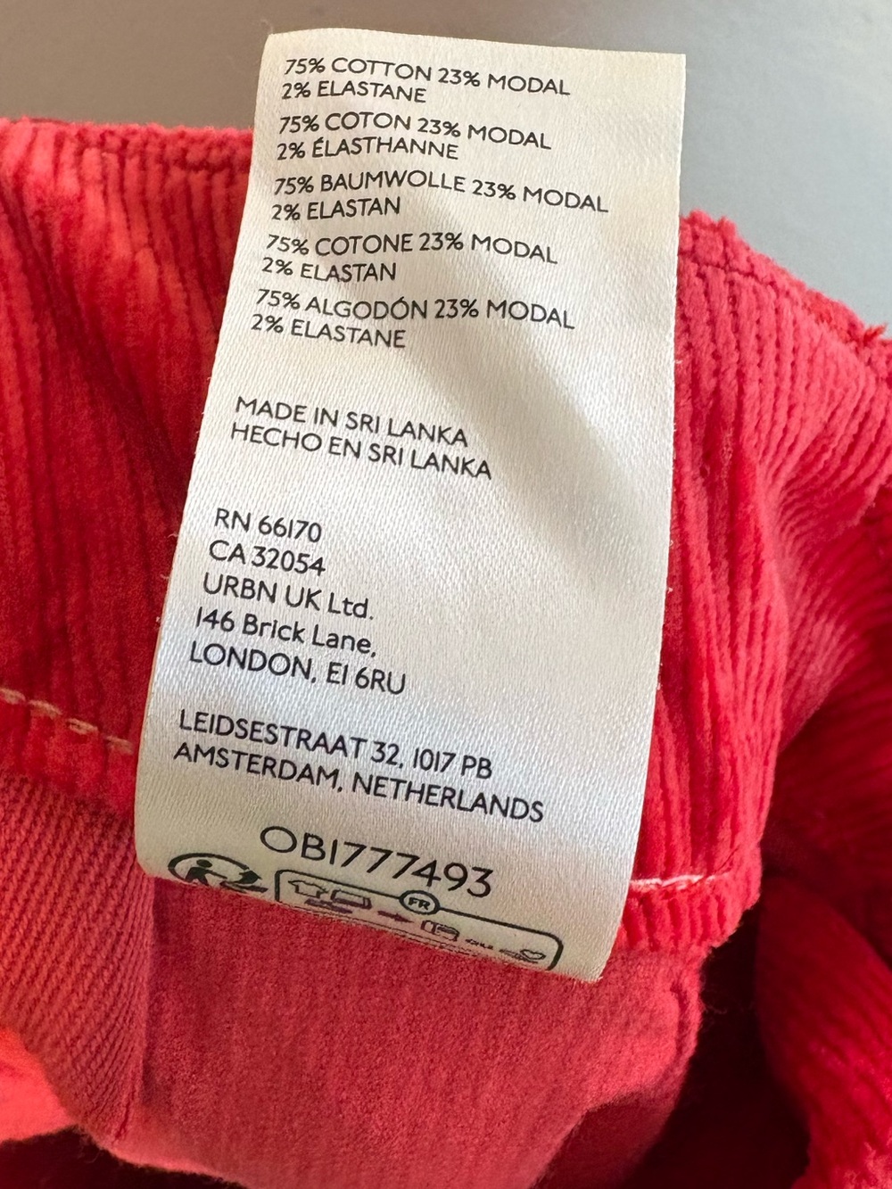 Anthropologie Maeve The Colette Cropped Wide-leg Corduroy Pants Red 29 Tall - Picture 12 of 13